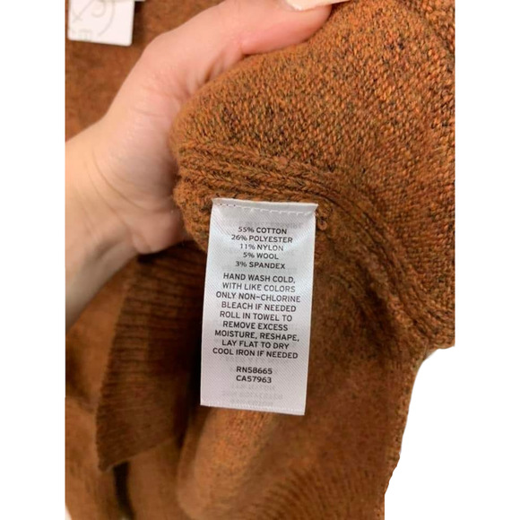 TREASURE & BOND Crew Neck Pullover in Rust Leather Size XS NEW - Picture 5 of 6